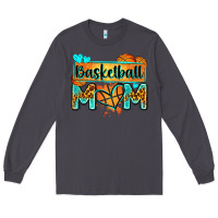 Smoke basketball mom with leopard Long Sleeve Tee - Zillion Design Studio