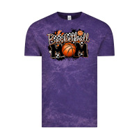 Cloud Purple basketball mom Vintage Tee - MaliasSmallBusiness