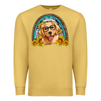 Antique Gold golden retriever rainbow Premium Sweatshirt - Artiststas