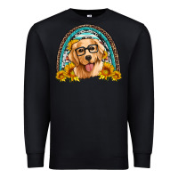 Black golden retriever rainbow Premium Sweatshirt - Artiststas