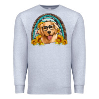 Heather Grey golden retriever rainbow Premium Sweatshirt - Artiststas