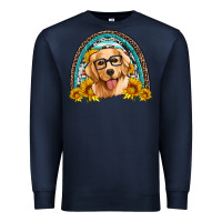 Navy golden retriever rainbow Premium Sweatshirt - Artiststas