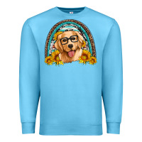 Ocean Blue golden retriever rainbow Premium Sweatshirt - Artiststas
