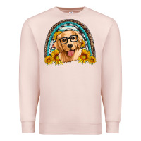 Pale Pink golden retriever rainbow Premium Sweatshirt - Artiststas