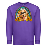 Purple golden retriever rainbow Premium Sweatshirt - Artiststas