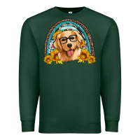 Sports Green golden retriever rainbow Premium Sweatshirt - Artiststas