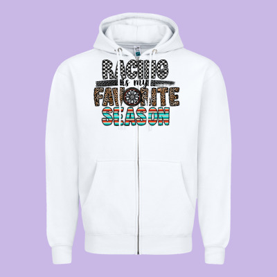 Racing Is My Favorite Season Zipper Hoodie Designed By Cowhidedigitalart