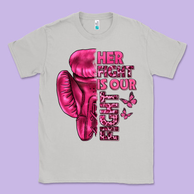 Her Fight Is Our Fight Cancer Classic Tee Designed By Texasbilliewilder