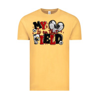 Vintage Mustard my heart is on that field soccer Vintage Tee - MaliasSmallBusiness