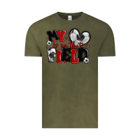 Vintage Olive my heart is on that field soccer Vintage Tee - MaliasSmallBusiness