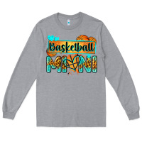 Heather Grey basketball mini with leopard Long Sleeve Tee - Zillion Design Studio