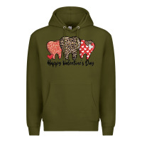 Army Green dentist happy valentines day Premium Hoodie - MaliasSmallBusiness