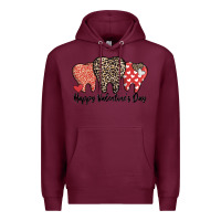 Burgundy dentist happy valentines day Premium Hoodie - MaliasSmallBusiness