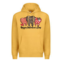 Mustard dentist happy valentines day Premium Hoodie - MaliasSmallBusiness