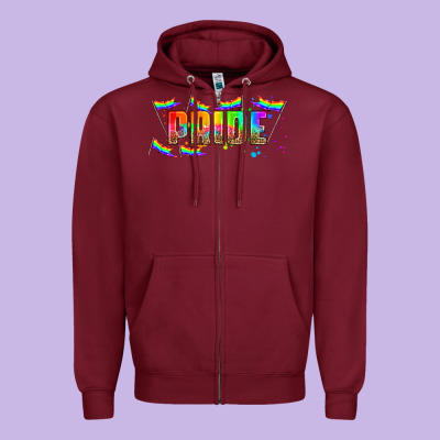 Lgbtq Pride  Libbey Glass Zipper Hoodie Designed By Hra Design Shop