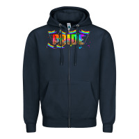 Navy lgbtq pride  libbey glass Zipper Hoodie - HRA Design Shop