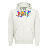 Oatmeal Heather lgbtq pride  libbey glass Zipper Hoodie - HRA Design Shop