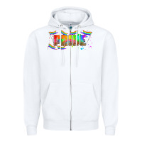 White lgbtq pride  libbey glass Zipper Hoodie - HRA Design Shop