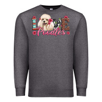 Charcoal Heather love poodles Premium Sweatshirt - Artiststas