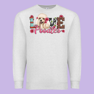Love Poodles Premium Sweatshirt Designed By Artiststas