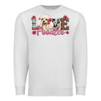 Oatmeal Heather love poodles Premium Sweatshirt - Artiststas