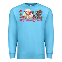 Ocean Blue love poodles Premium Sweatshirt - Artiststas