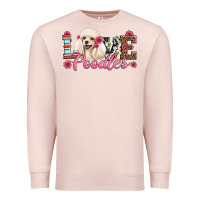 Pale Pink love poodles Premium Sweatshirt - Artiststas