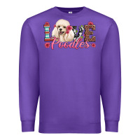 Purple love poodles Premium Sweatshirt - Artiststas