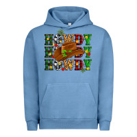 Pigment Pebble Blue Howdy Howdy Howdy christmas Urban Hoodie - MaliasSmallBusiness