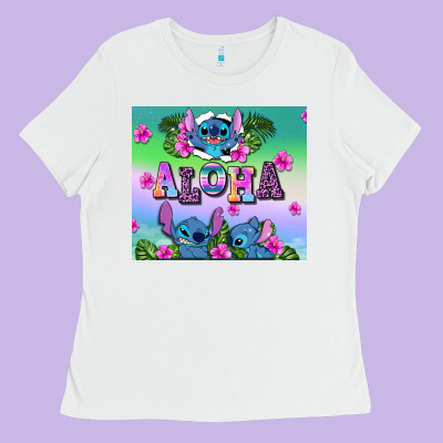 Aloha Stitch Ladies Tee Designed By Adodesignshop