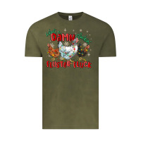 Vintage Olive what a damn cluckin' fluster fluck chickens christ Vintage Tee - MaliasSmallBusiness