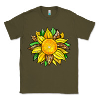 Army Green lemon sunflower Classic Tee - Zillion Design Studio