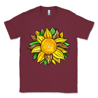 Burgundy lemon sunflower Classic Tee - Zillion Design Studio