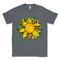 Charcoal Heather lemon sunflower Classic Tee - Zillion Design Studio