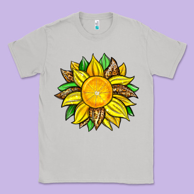 Lemon Sunflower Classic Tee Designed By Zillion Design Studio