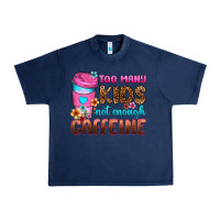 Navy too many kids not enough caffeine Urban Heavy Tee - Zillion Design Studio