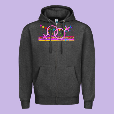 Lgbtq Lesbian  Libbey Glass Zipper Hoodie Designed By Hra Design Shop