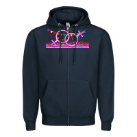 Navy lgbtq lesbian  libbey glass Zipper Hoodie - HRA Design Shop