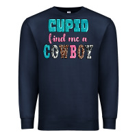Navy cupid find me a cowboy Premium Sweatshirt - AdoDesignShop