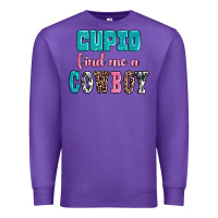 Purple cupid find me a cowboy Premium Sweatshirt - AdoDesignShop