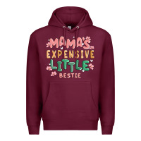Burgundy mamas expensive little bestie Premium Hoodie - MaliasSmallBusiness