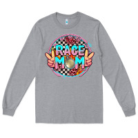 Heather Grey race mom Long Sleeve Tee - AdoDesignShop