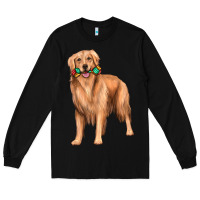 Black golden retriever with toys Long Sleeve Tee - texasbilliewilder