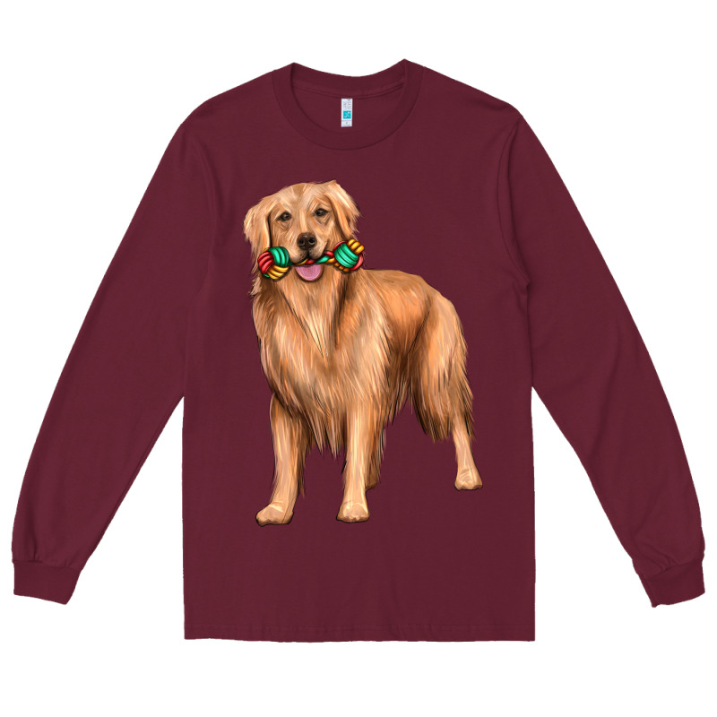 Golden Retriever With Toys Long Sleeve Tee by texasbilliewilder | Teevron