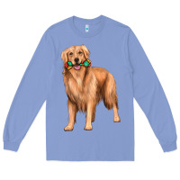Colony Blue golden retriever with toys Long Sleeve Tee - texasbilliewilder