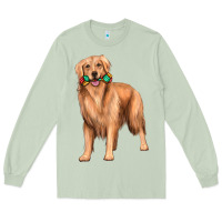 Matcha golden retriever with toys Long Sleeve Tee - texasbilliewilder