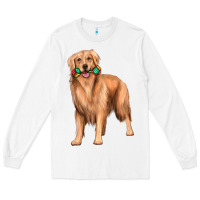 White golden retriever with toys Long Sleeve Tee - texasbilliewilder