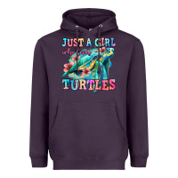 Plum just a girl who loves turtles Heavyweight Hoodie - Jasminsmagicworld