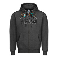 Charcoal Heather Racing Is My Favorite Season Zipper Hoodie - CowhideDigitalArt
