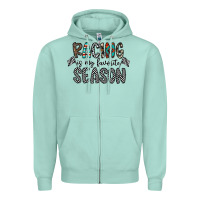 Seafoam Racing Is My Favorite Season Zipper Hoodie - CowhideDigitalArt